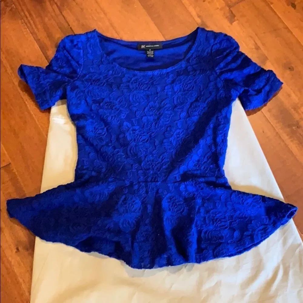 INC International Concept peplum lace top